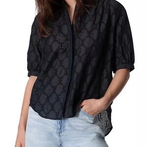 Rag & Bone Jordan Embroidered Eyelet Top